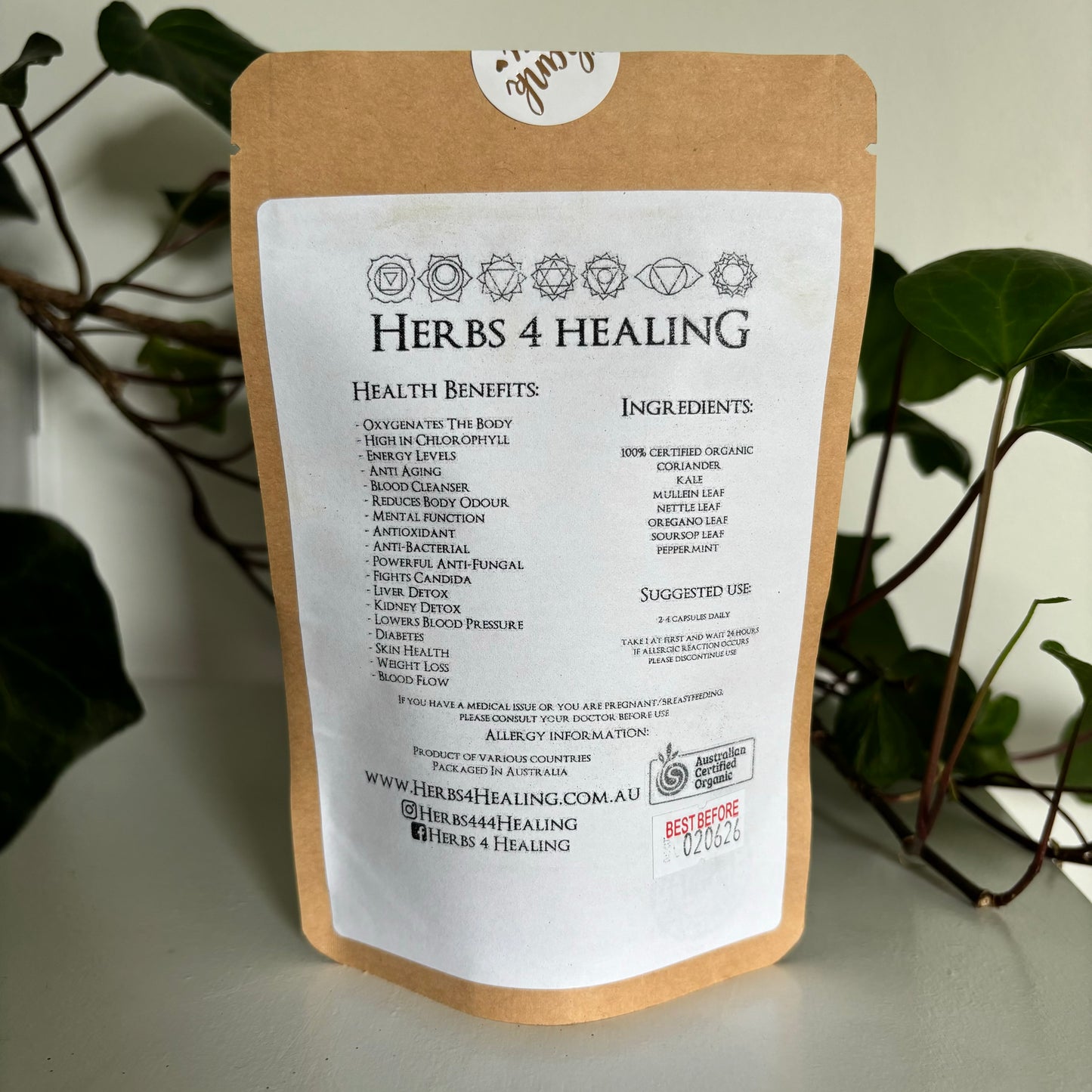 Certified Organic Multi Green Capsule (7 Herbs)
