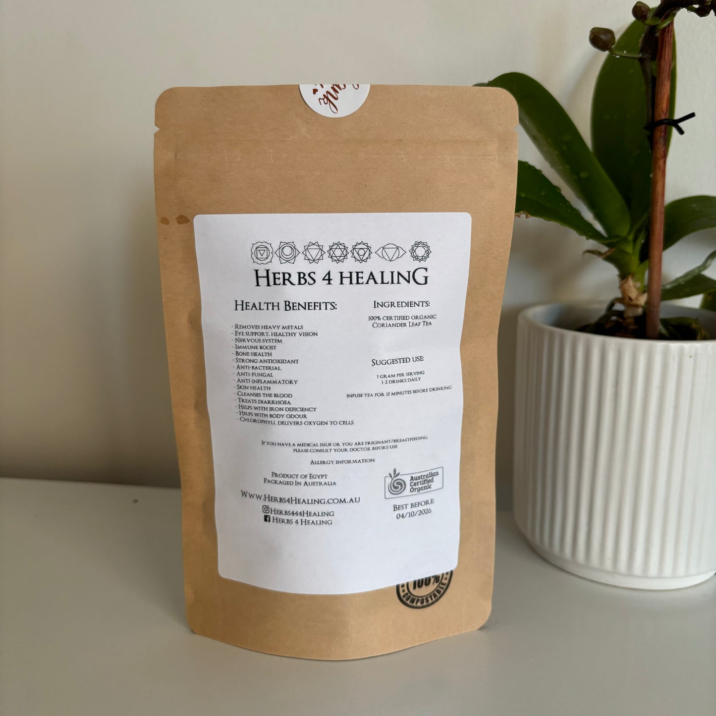 Certified Organic Coriander Leaf Tea (Heavy Metal Detox)