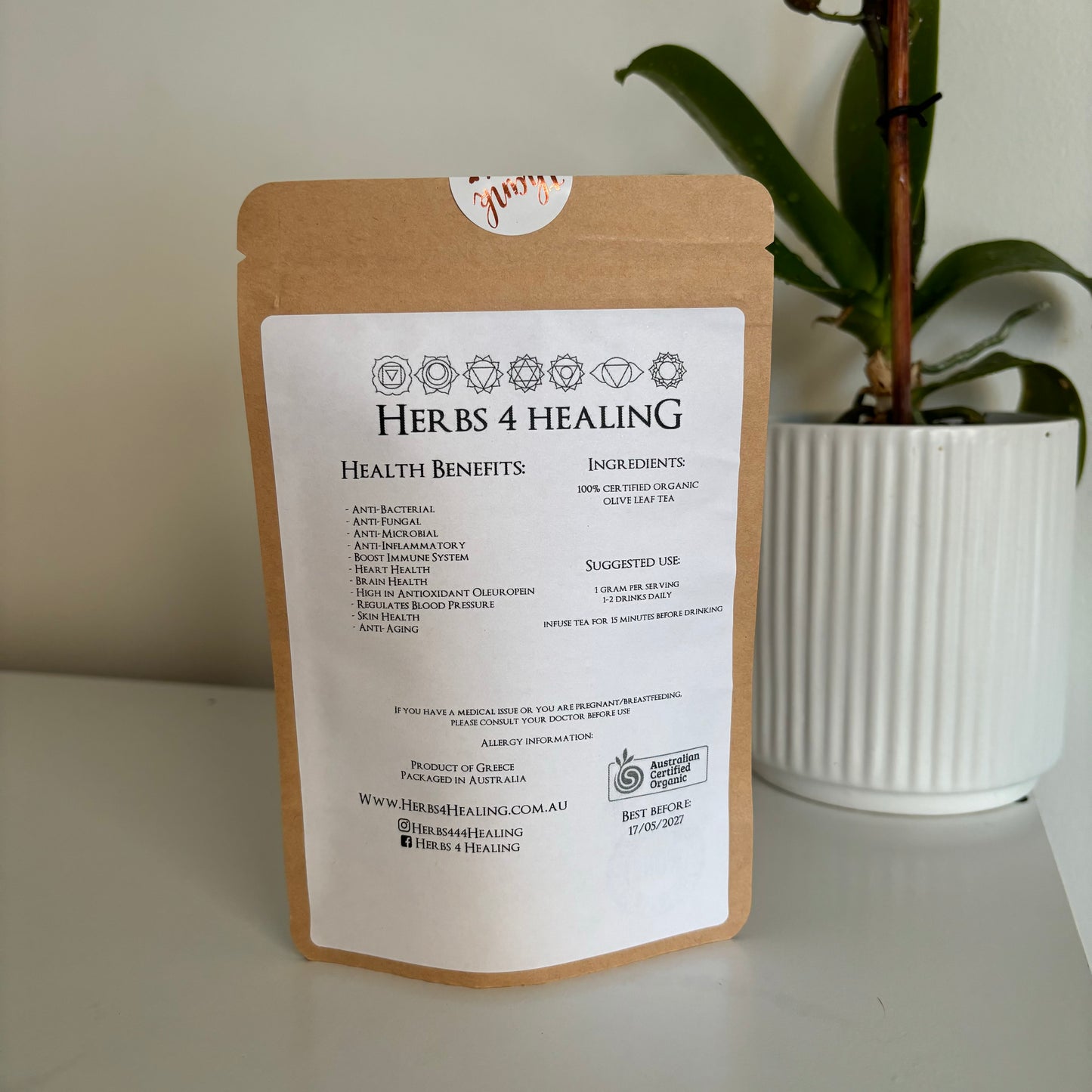 Certified Organic Olive Leaf Tea (Polyphenol)