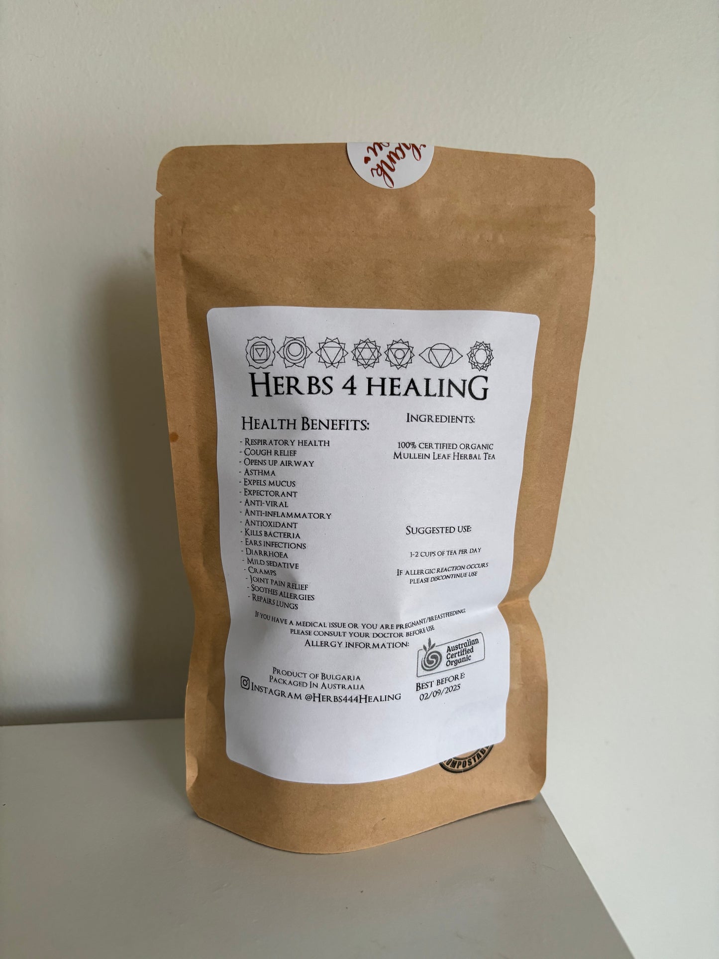 Certified Organic Mullein Leaf Tea (Lung Detox)